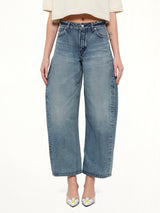 Vintage Blue Denim Rodeo Pants in Dirty Wash