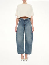 Vintage Blue Denim Rodeo Pants in Dirty Wash