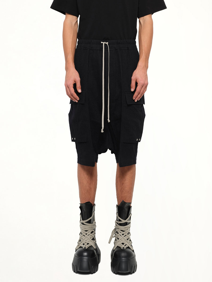 Warm Flannel Cargo Pods in Black