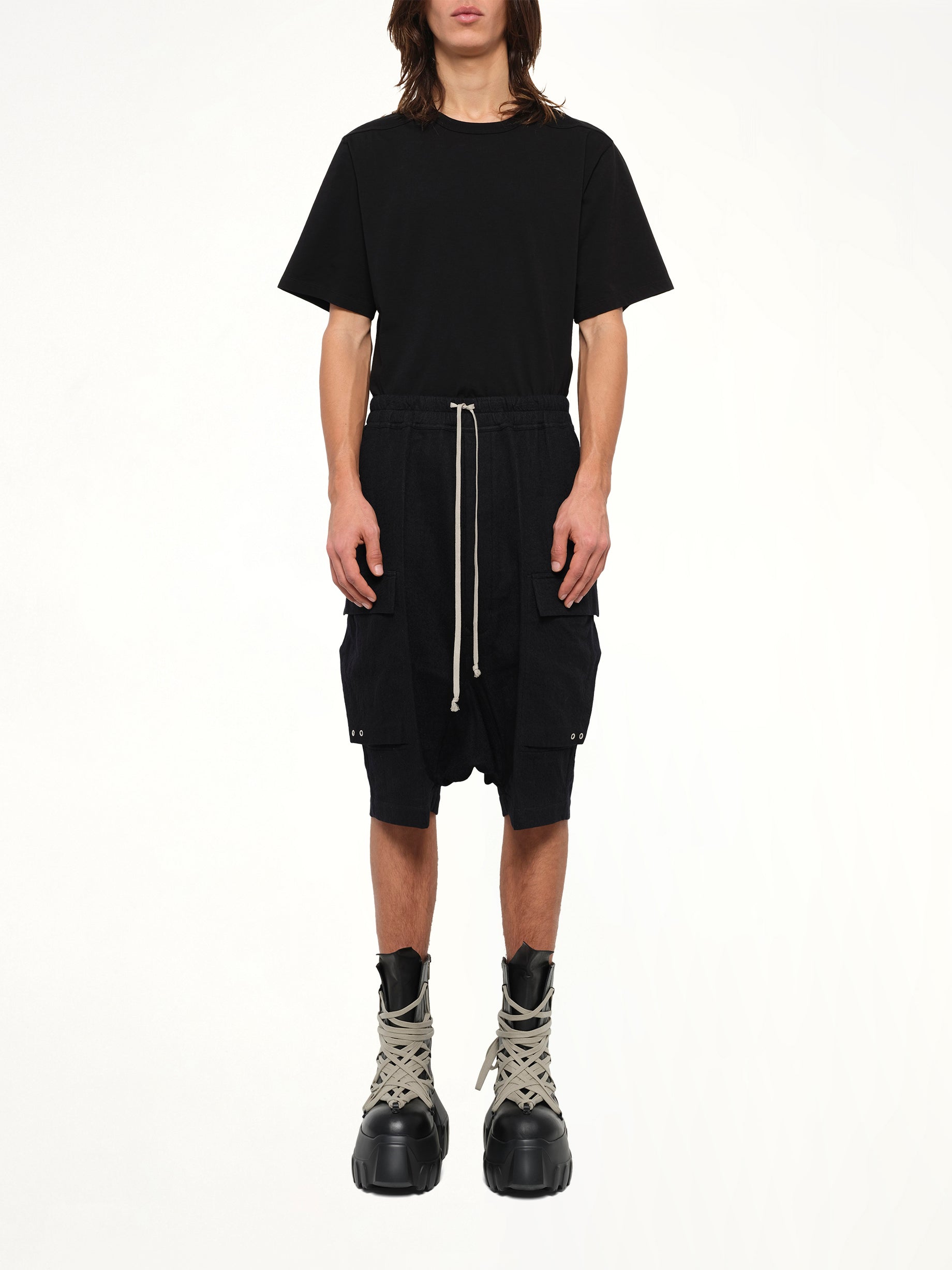 Warm Flannel Cargo Pods in Black