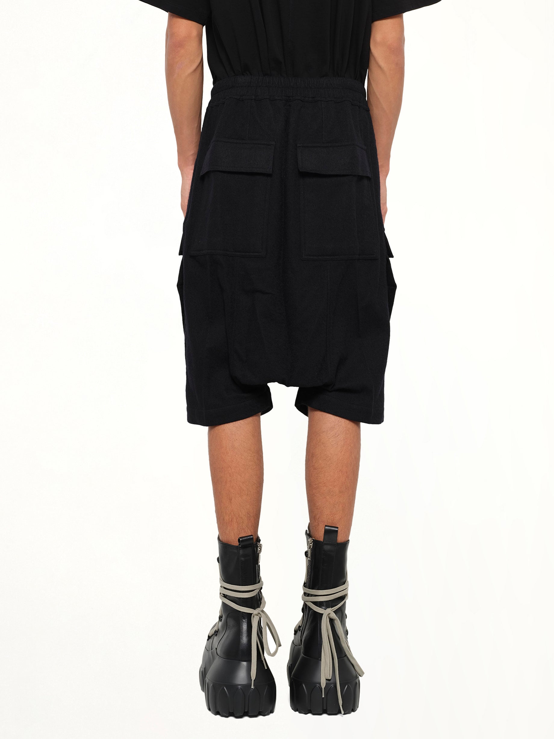 Warm Flannel Cargo Pods in Black