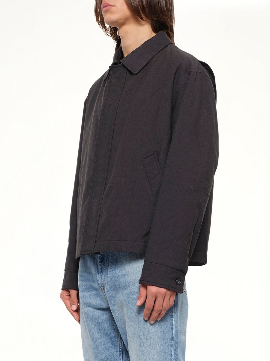 Wool Shirting Jacket in Anthracite