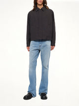 Wool Shirting Jacket in Anthracite