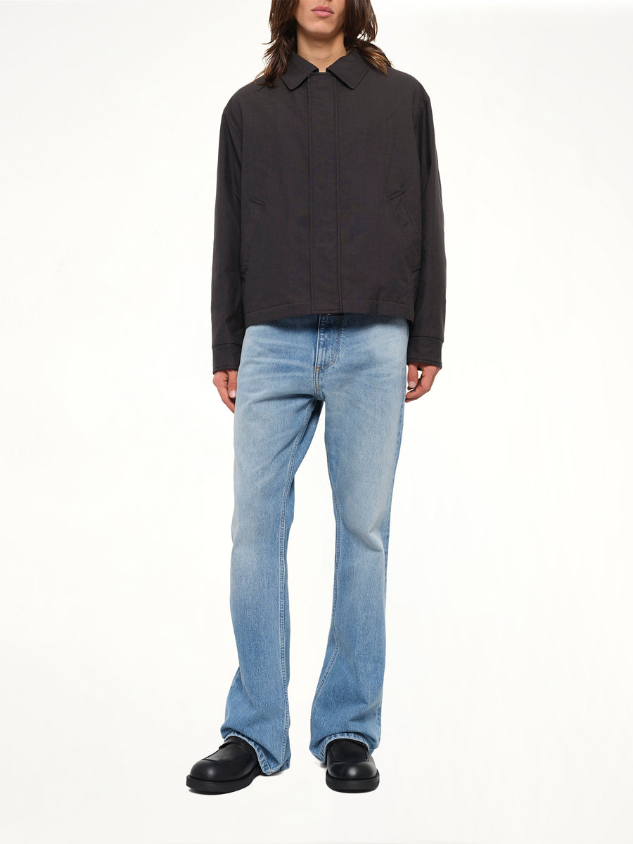 Wool Shirting Jacket in Anthracite