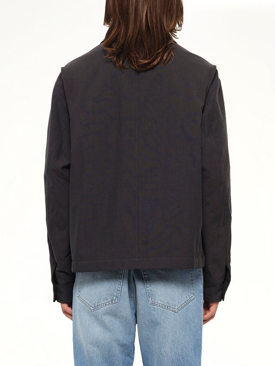 Wool Shirting Jacket in Anthracite