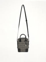 Amazona 15 Vertical Anagram in Jacquard and Calfskin in Navy