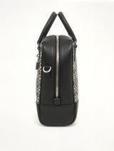 Amazona 15 Vertical Anagram in Jacquard and Calfskin in Navy