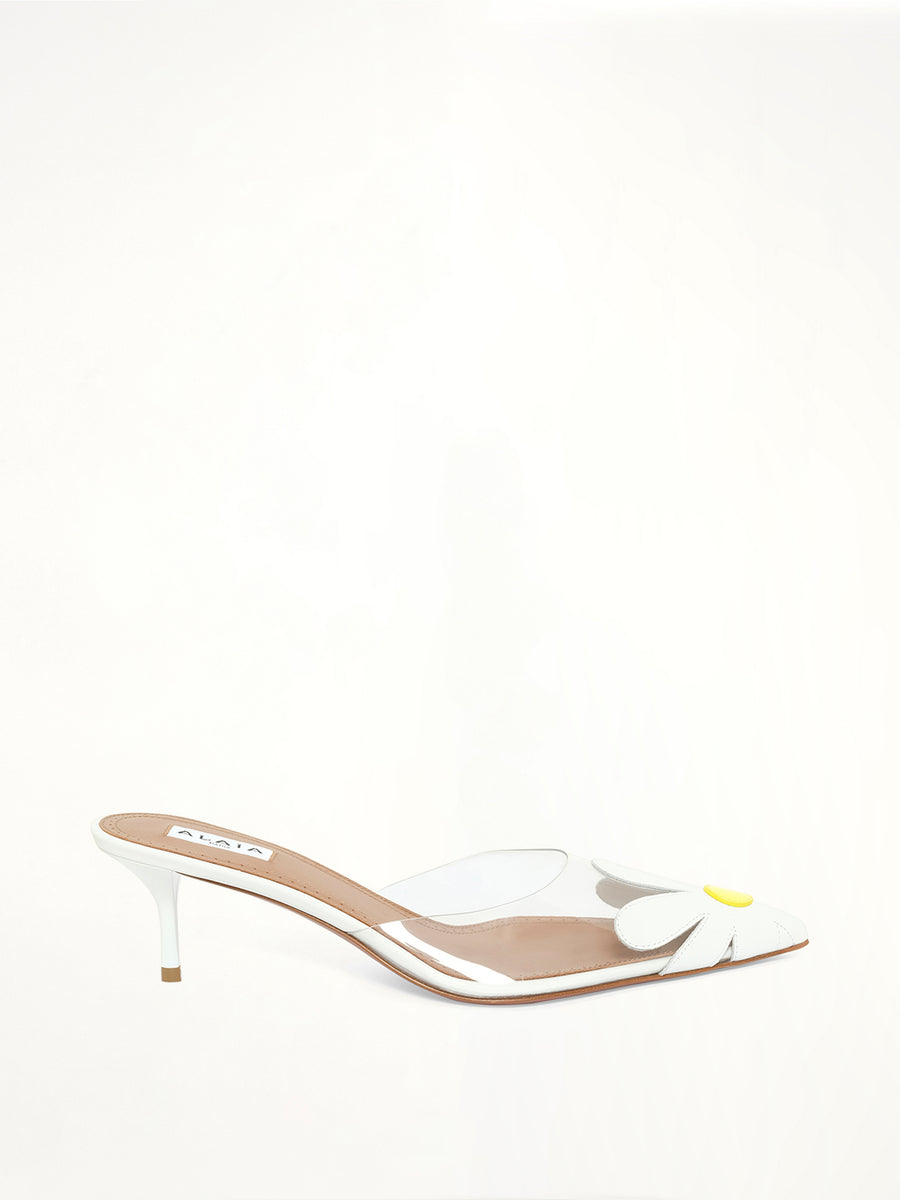 Bloom Mules in Lemon/White