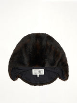 Faux Fur Hat in Brown