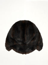 Faux Fur Hat in Brown