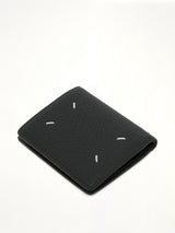 Four Stitch Logo Wallet with Coin Purse in Black