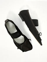 Mesh Ballet Shoe in Black