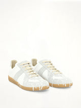 Replica Leather Sneaker in Splatter White