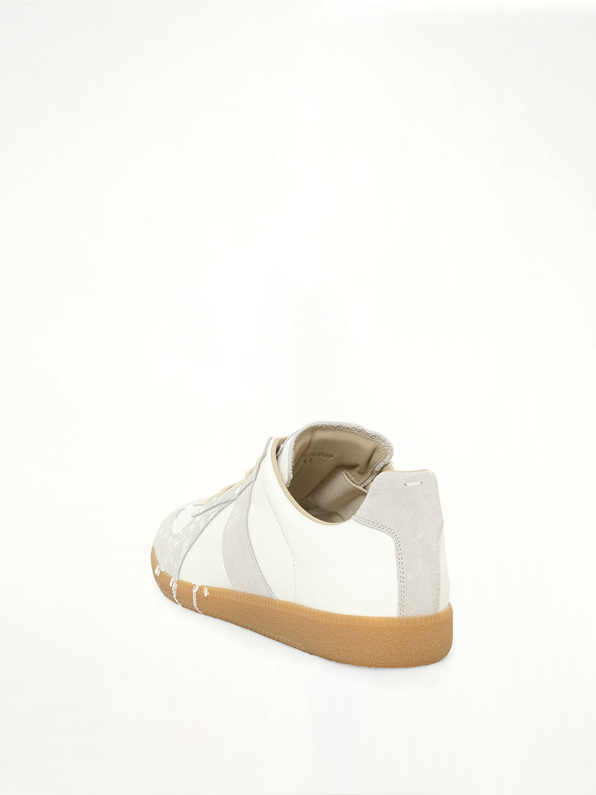 Replica Leather Sneaker in Splatter White