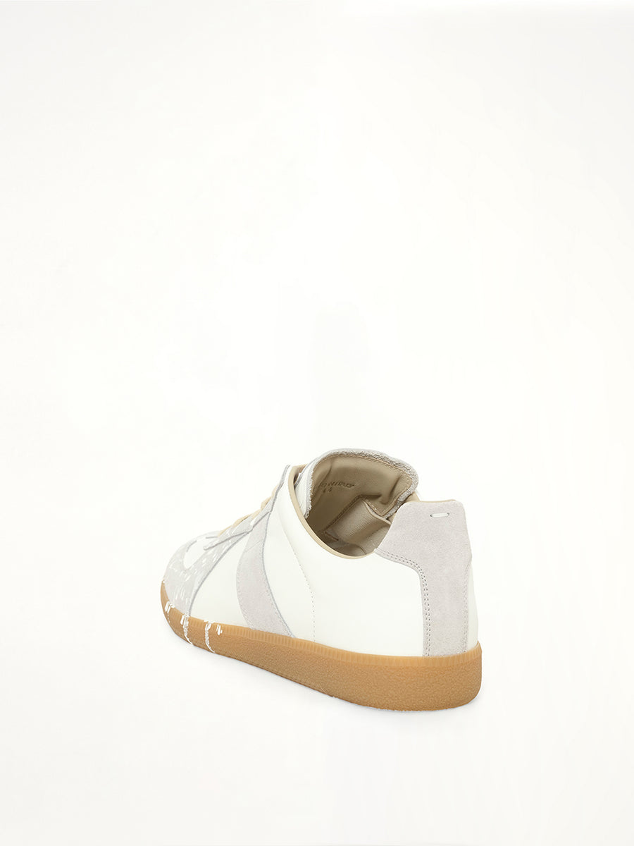Replica Leather Sneaker in Splatter White