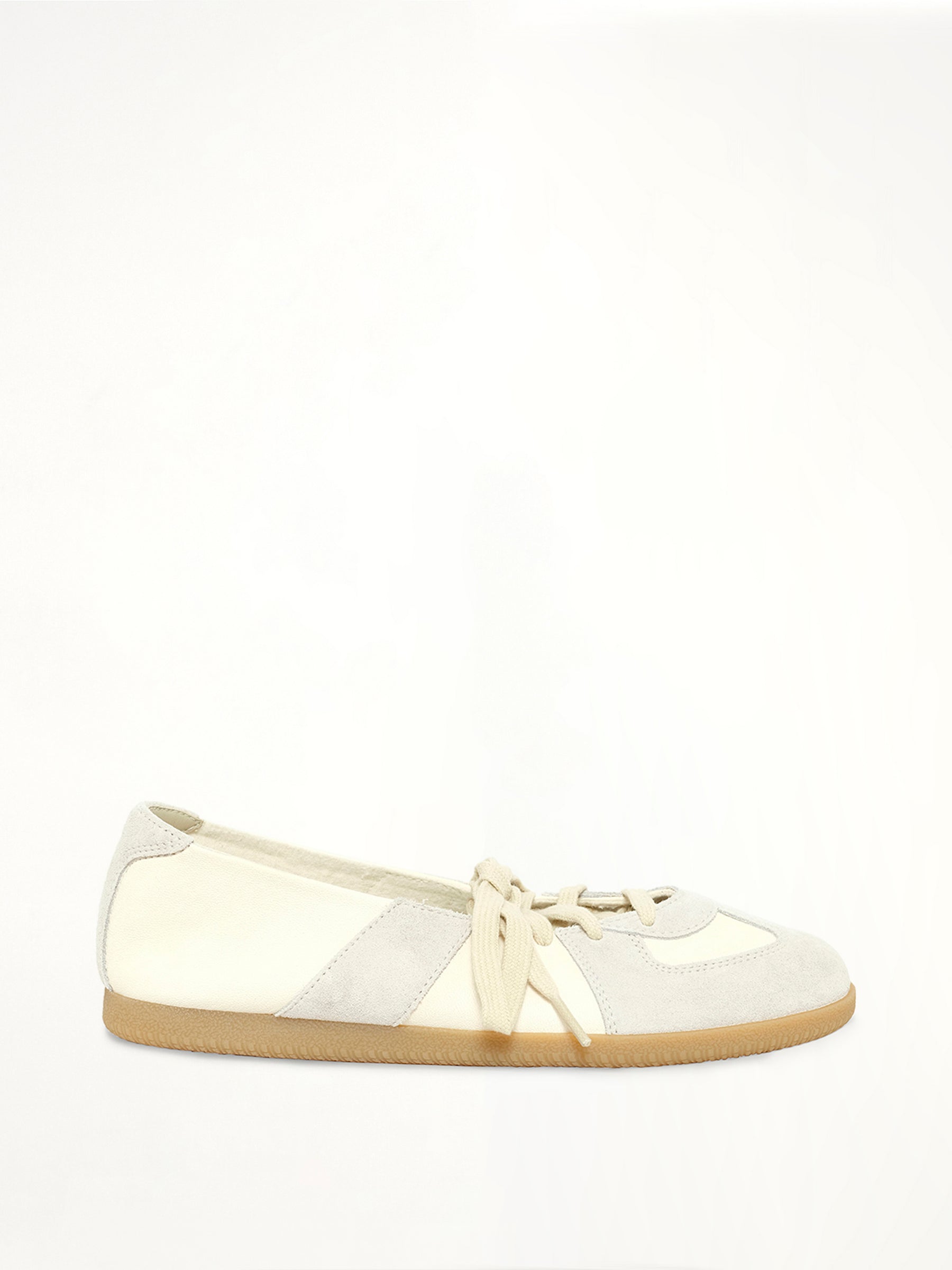 Replica Soft Laced Ballets in Bleached Sand