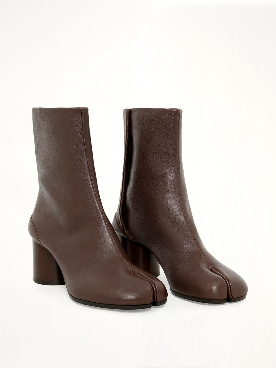 Tabi Ankle Boots 6cm in Moka