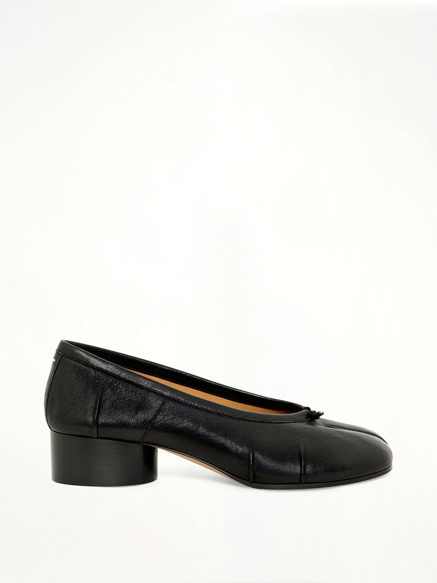 Tabi Ballerina Calfskin 3cm in Black