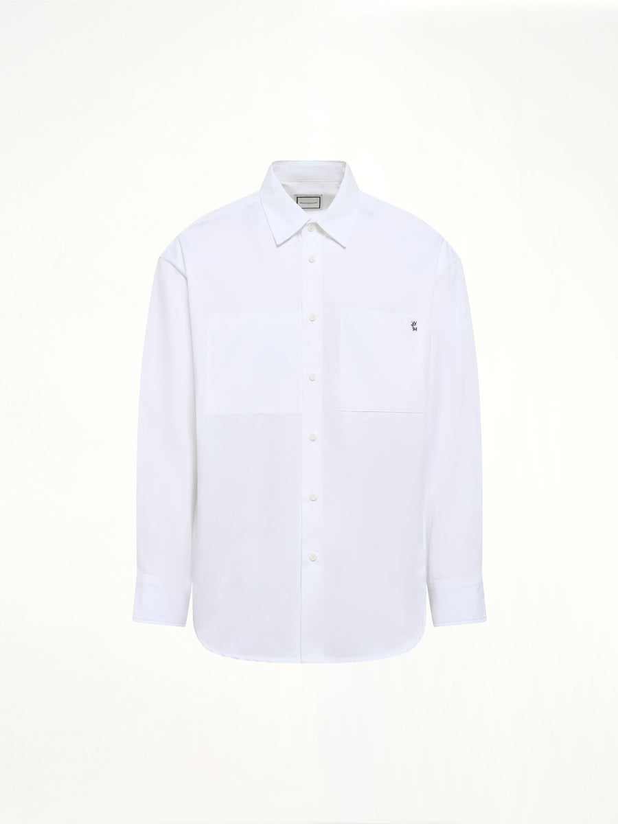 2 Pocket LS Shirt in White
