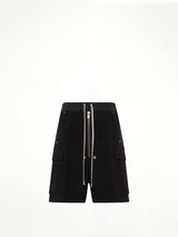 Brushed Twill Cargobela Shorts in Black