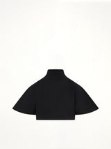 Cotton Jersey Highneck T-Shirt in Black