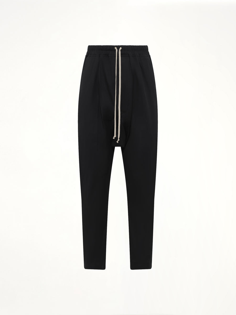 Cotton Poplin Drawstring Long in Black