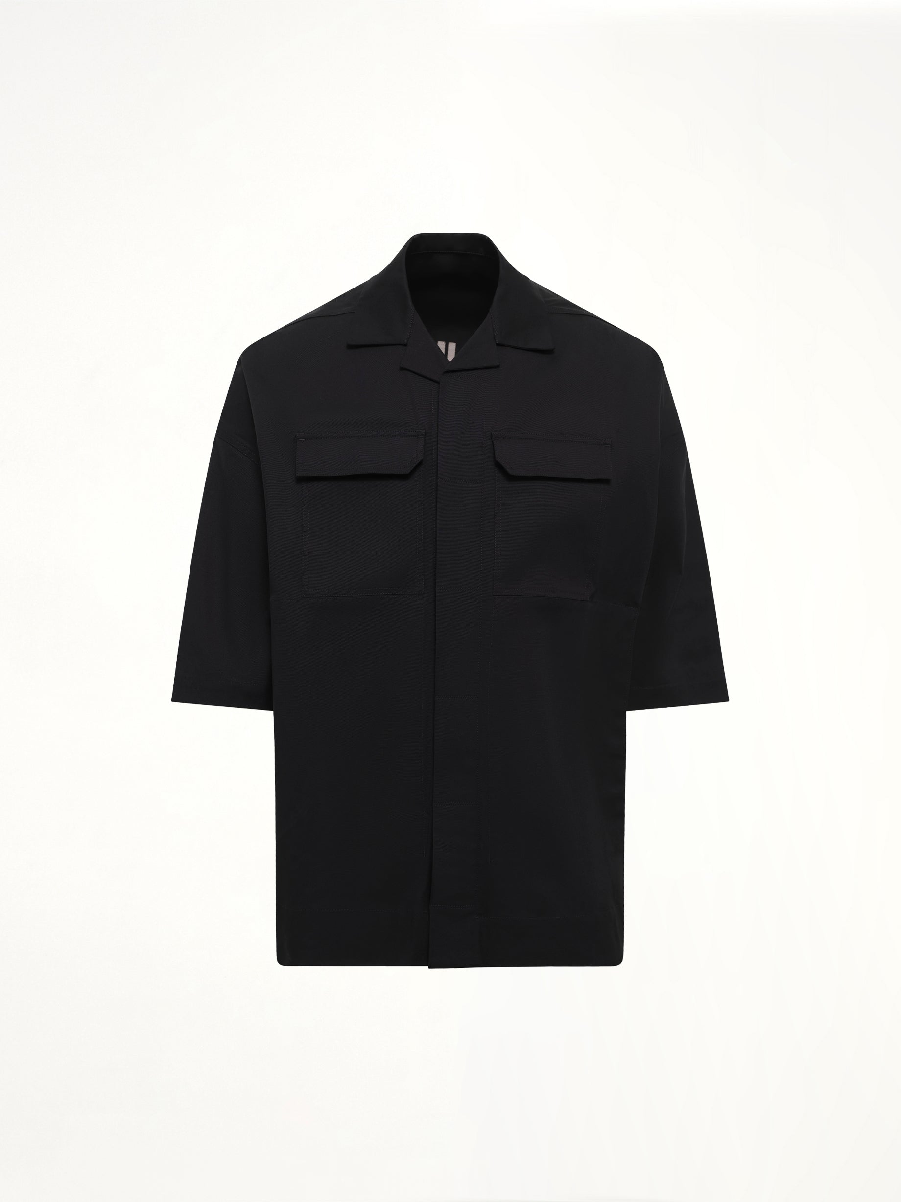 Cotton Twill Magnum Tommy Shirt in Black