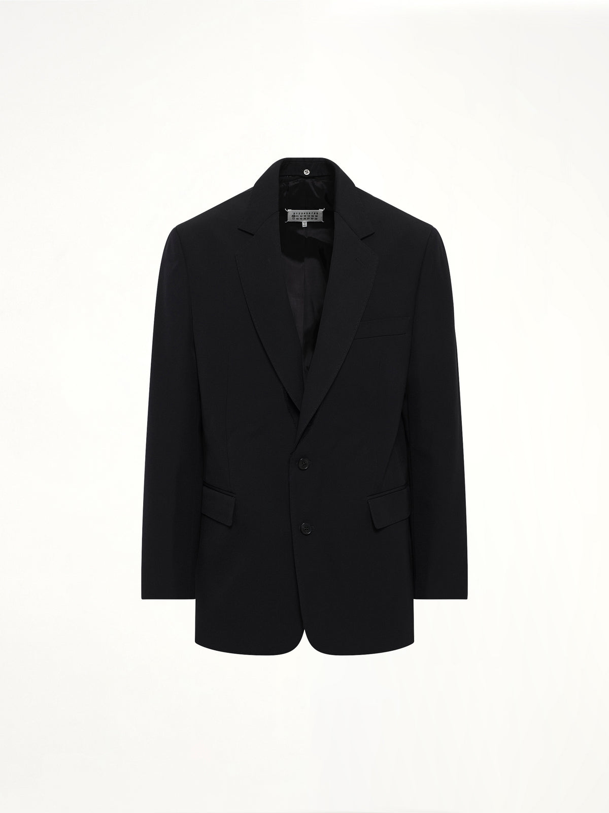 Foldable Collar Blazer in Black