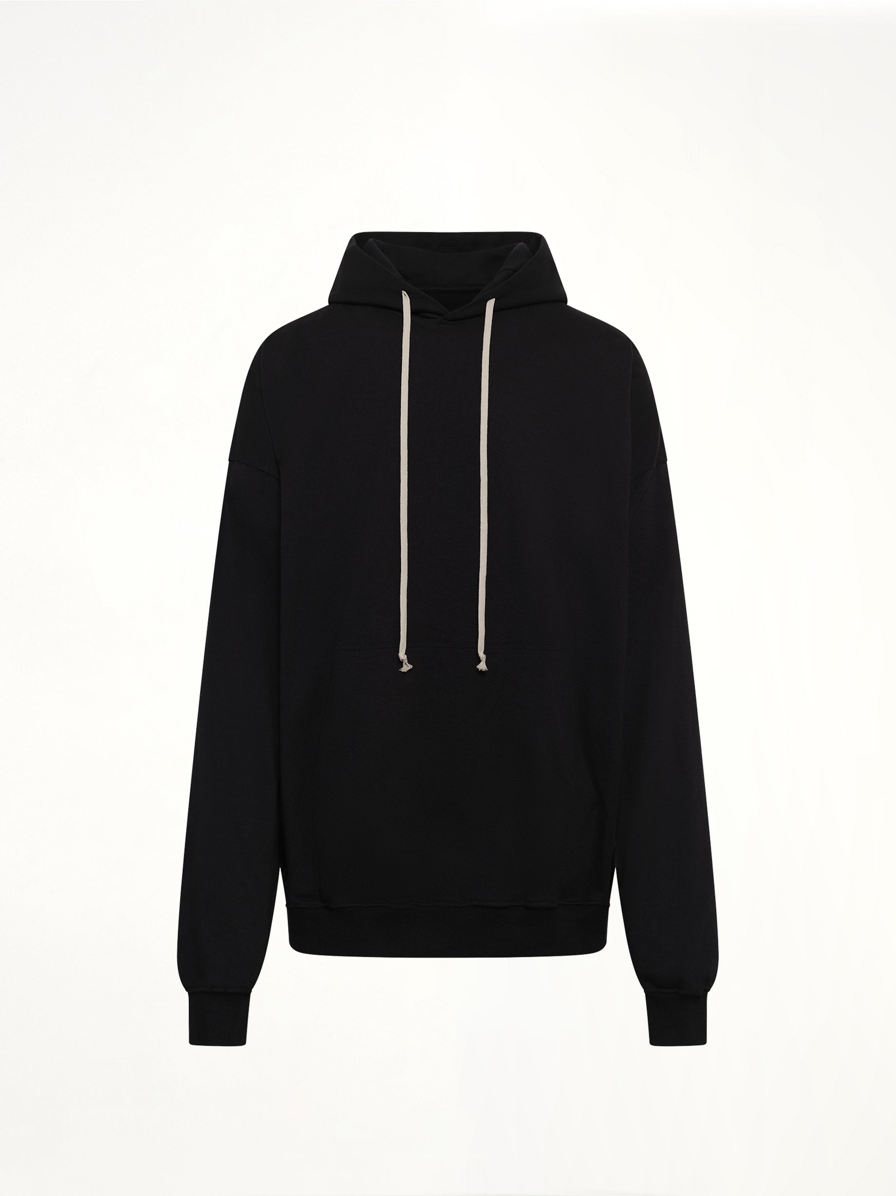 Heavy Jersey Hun Hoodie in Black
