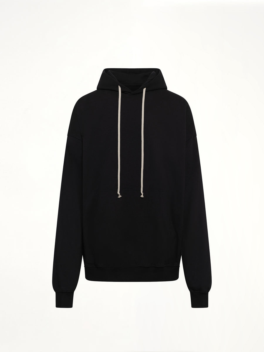 Heavy Jersey Hun Hoodie in Black