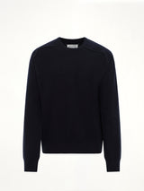 Lambswool Sweater in Navy/Dark Grey