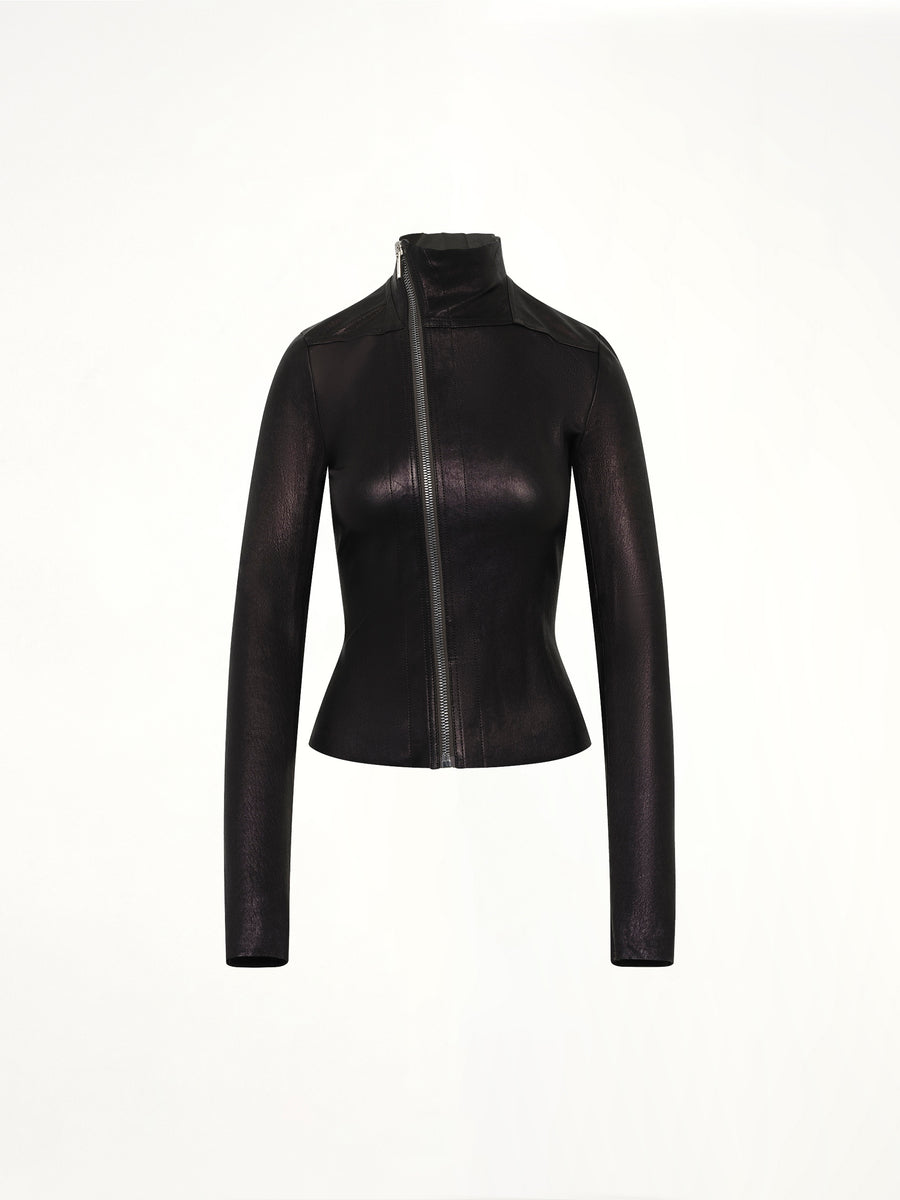 Leather Gary Jacket in Black