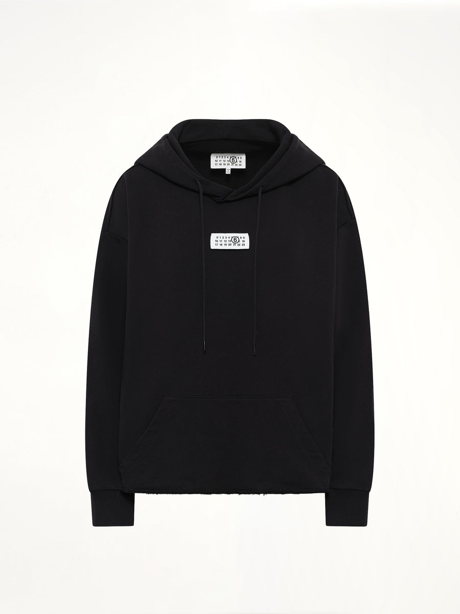 MM6 Patch Hoodie in Black