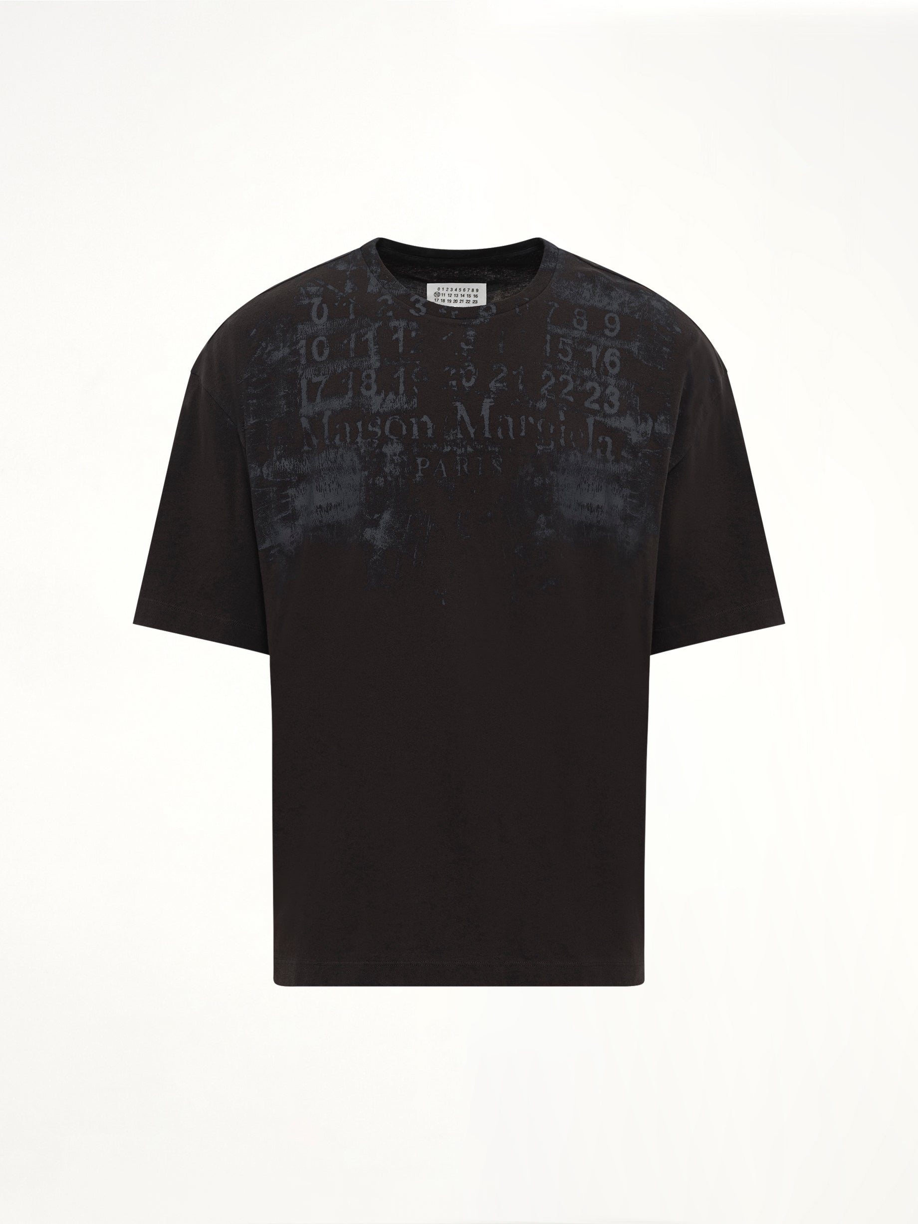 Memory of Logo Oversized T-Shirt in Washed Black