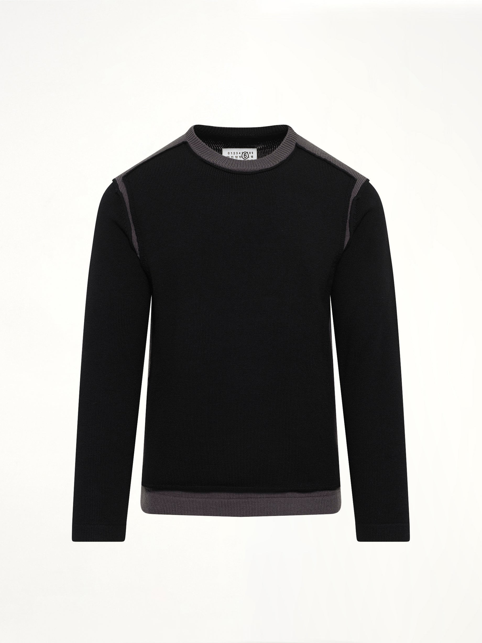 Moved Pattern Gauge 7 Knit in Black/Dark Grey