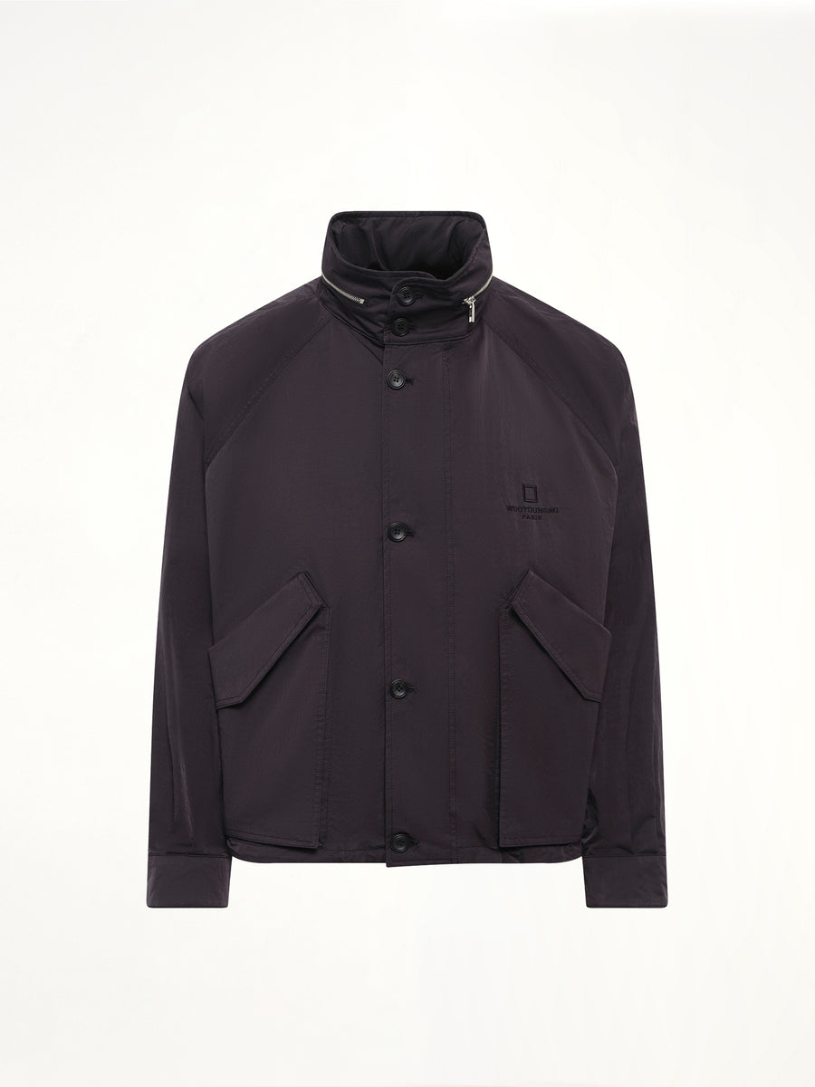 Nylon Double Pocket Jacket in Black