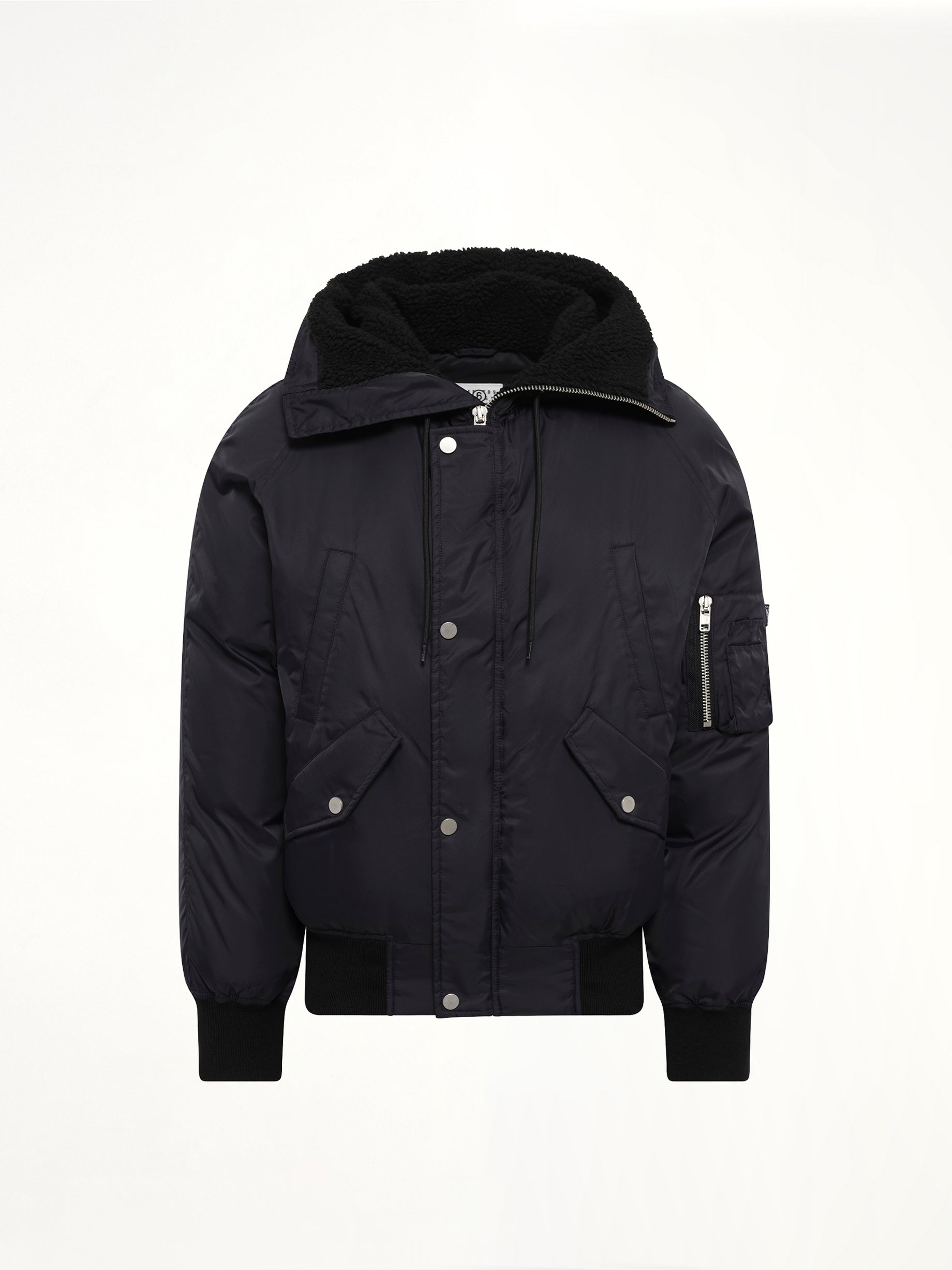 Nylon Utility Jacket in Black