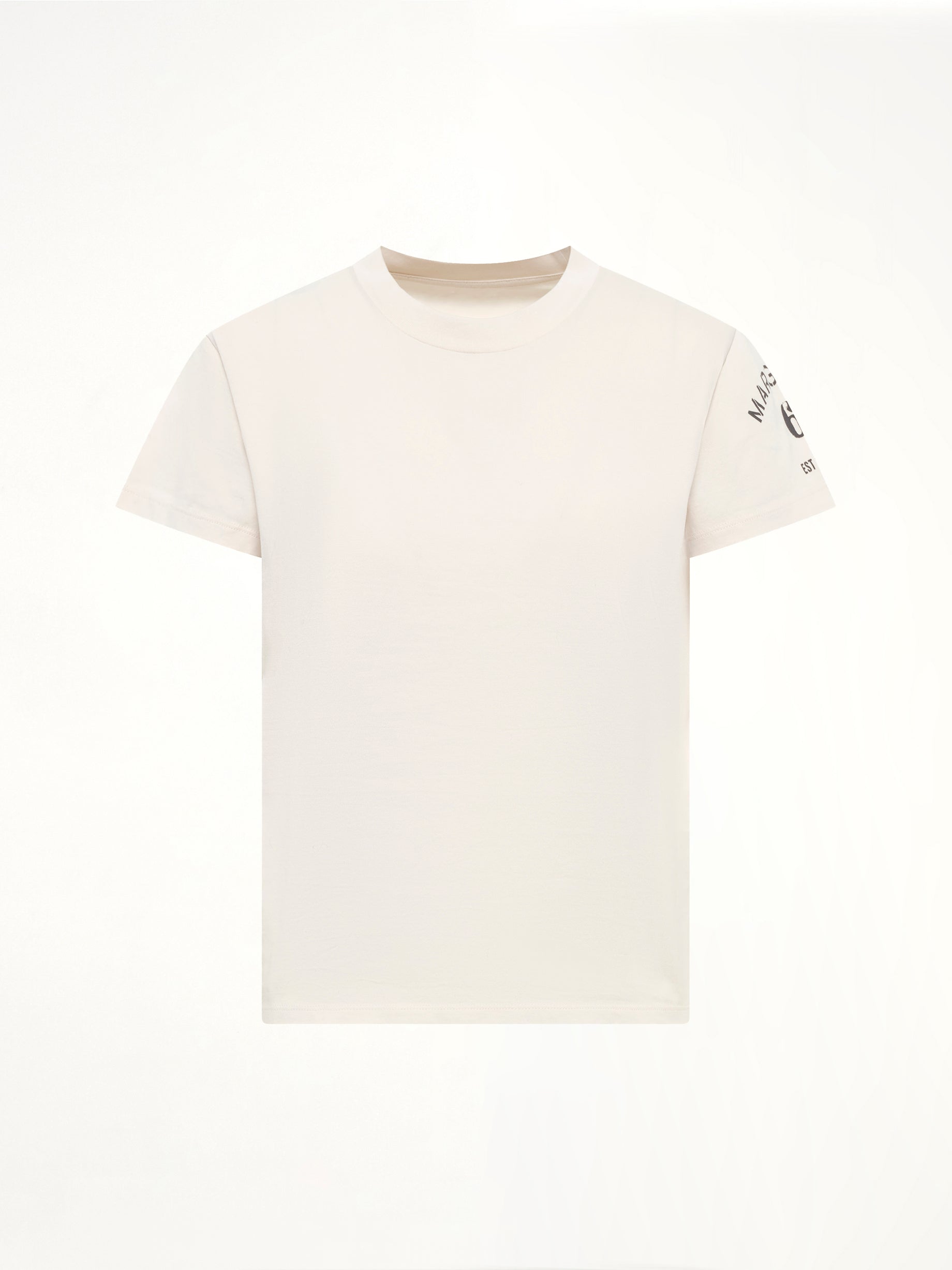 Sleeve Logo T-Shirt in Ecru