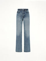 Straight Denim Pants in Dirty Wash