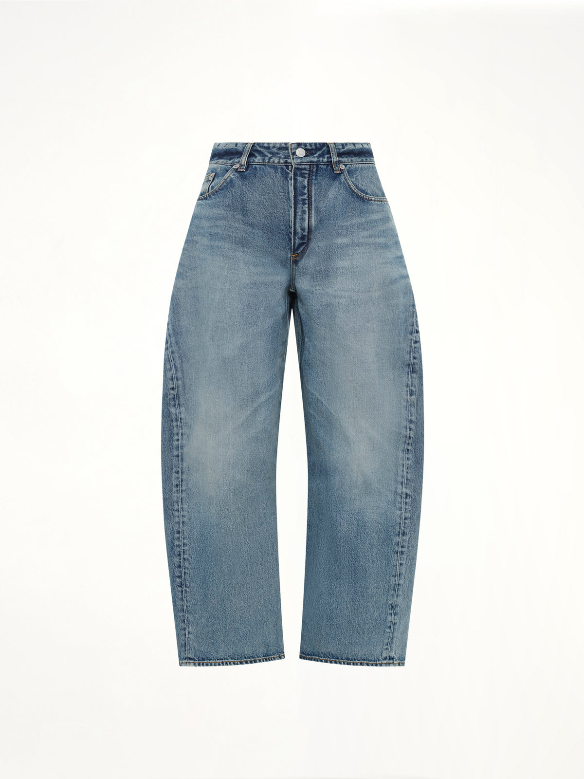 Vintage Blue Denim Rodeo Pants in Dirty Wash