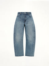 Vintage Blue Denim Rodeo Pants in Dirty Wash