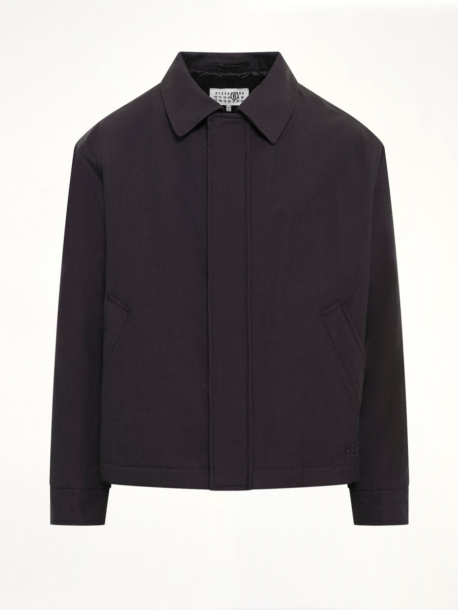 Wool Shirting Jacket in Anthracite