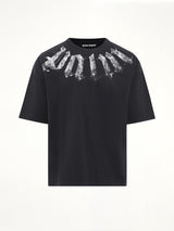 Big Neck Logo Loose T-Shirt in Black/Off White