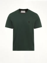 Contrasted Ami De Coeur T-Shirt in Bottle Green