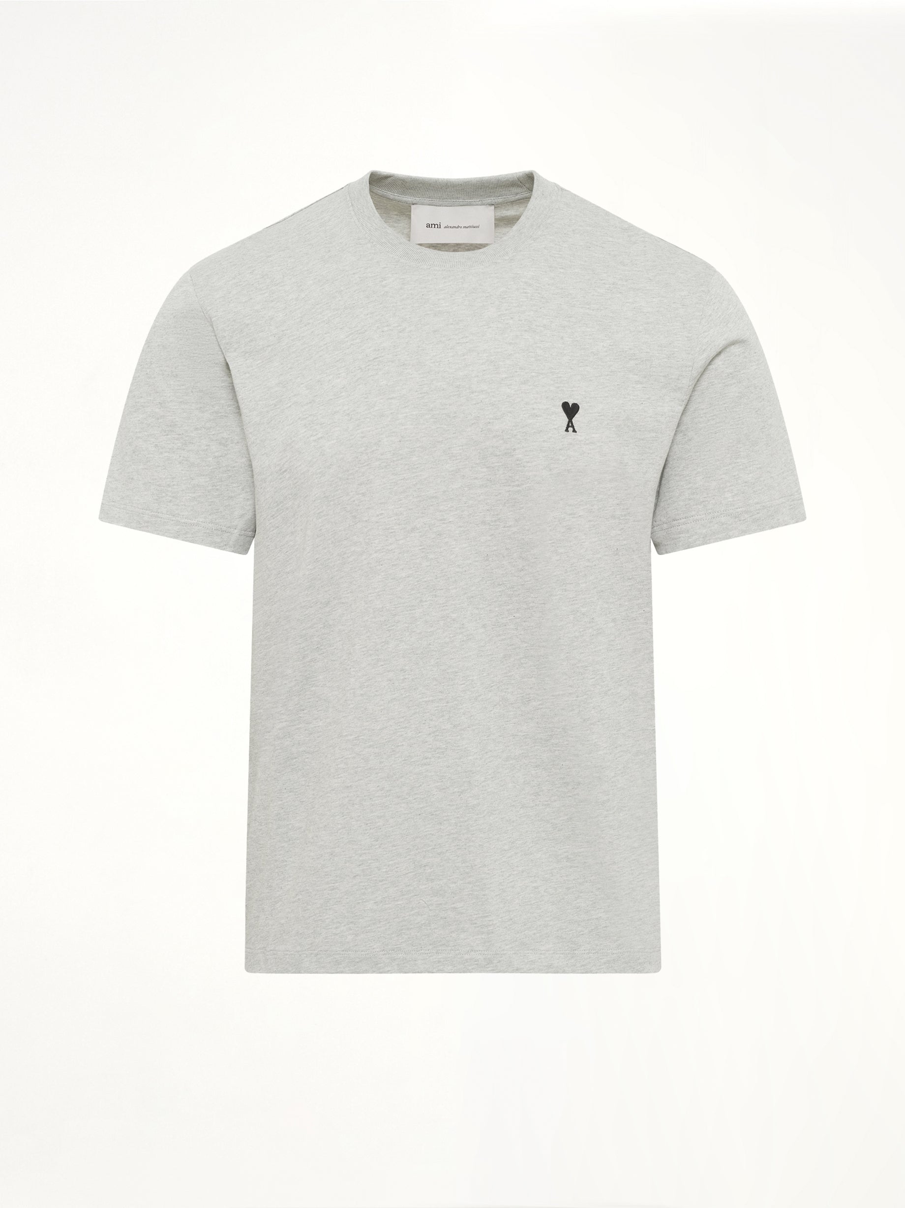 Contrasted Ami De Coeur T-Shirt in Grey