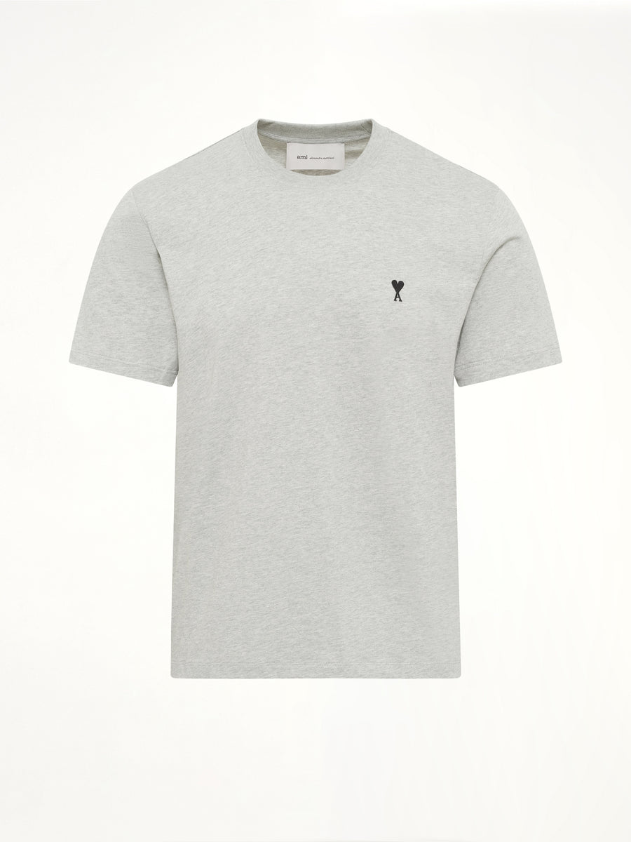 Contrasted Ami De Coeur T-Shirt in Grey
