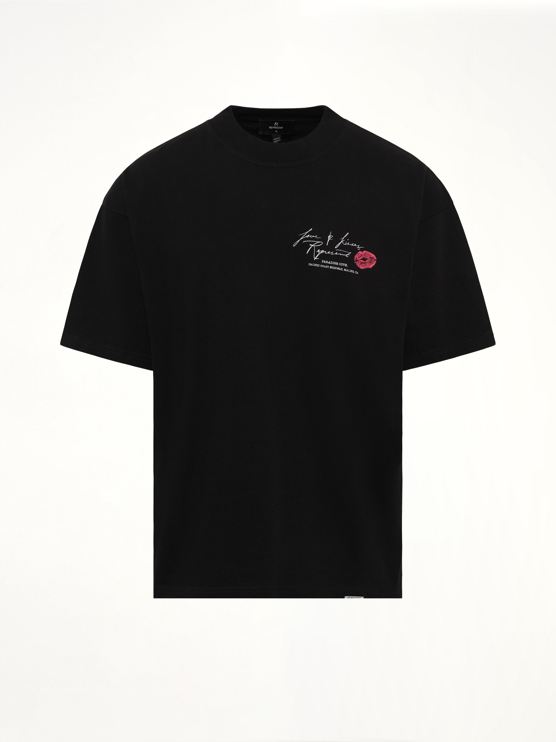 Love And Kisses T-Shirt in Jet Black