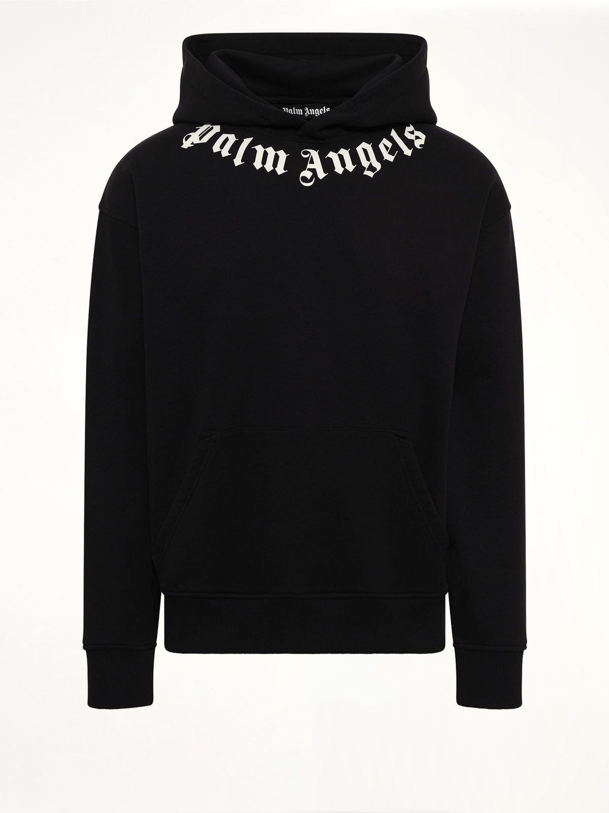 Neck Logo Regular Hoodie in Black/Off White