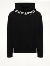 Neck Logo Regular Hoodie in Black/Off White