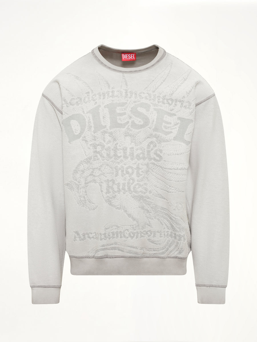 S-ARON-RAW Sweatshirt in White